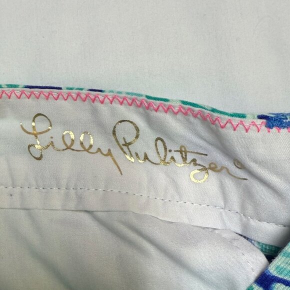 Lilly Pulitzer Men’s Beaumont 9" Shorts Mint to Be Green Size 36 EUC - Picture 4 of 10